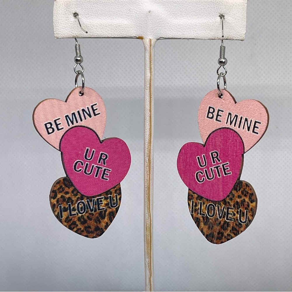 Heart Shaped Statement Earrings - Picture 5 of 9